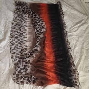 Large Infinity Scarf, Leopard Print, various Ombre colors